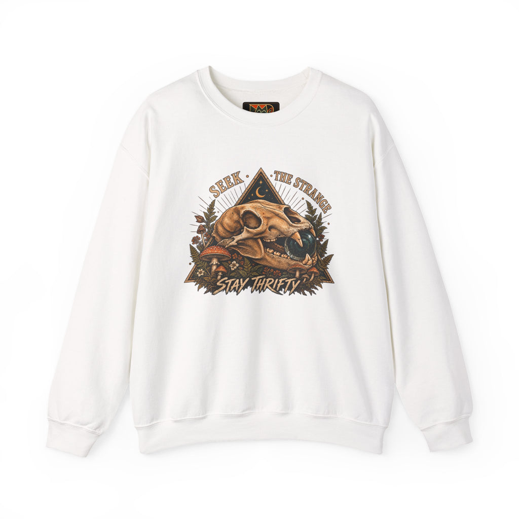 Seek The Strange Womens Heavy Blend™ Crewneck Sweatshirt wts 003