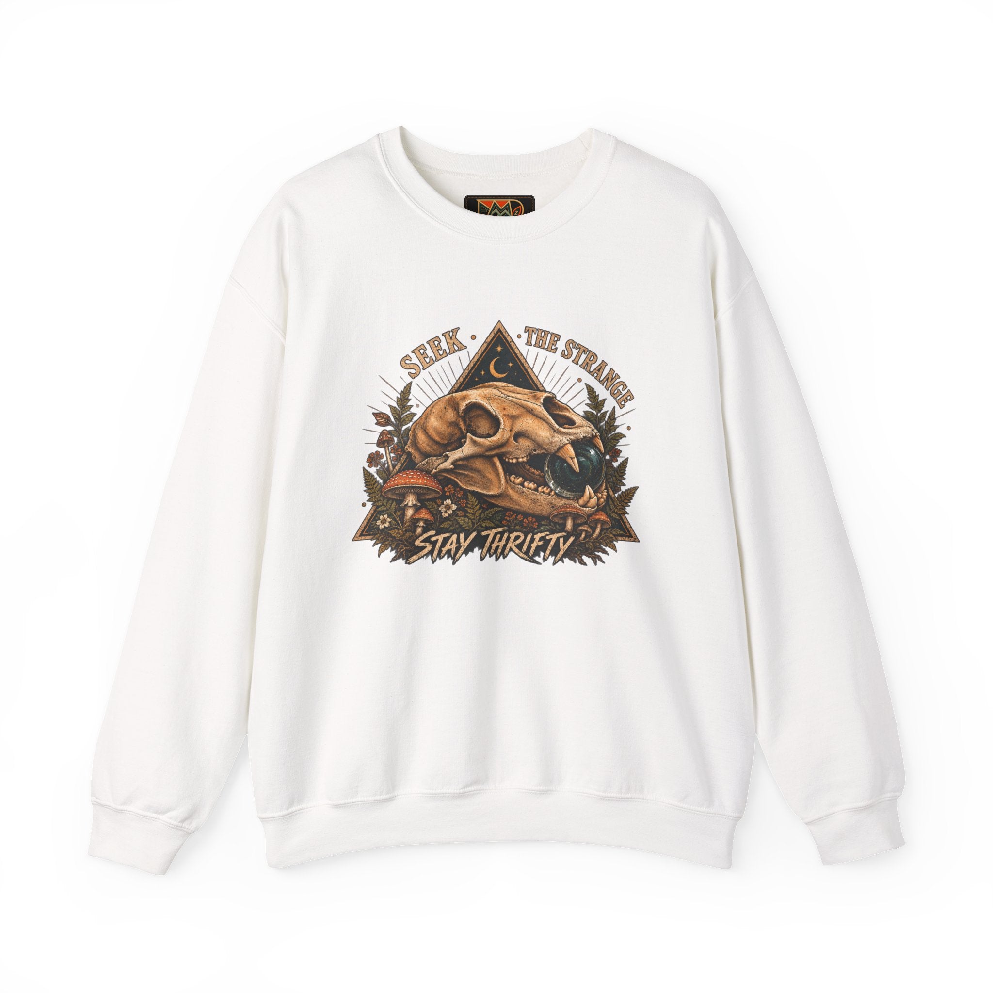 Seek The Strange Womens Heavy Blend™ Crewneck Sweatshirt wts 003