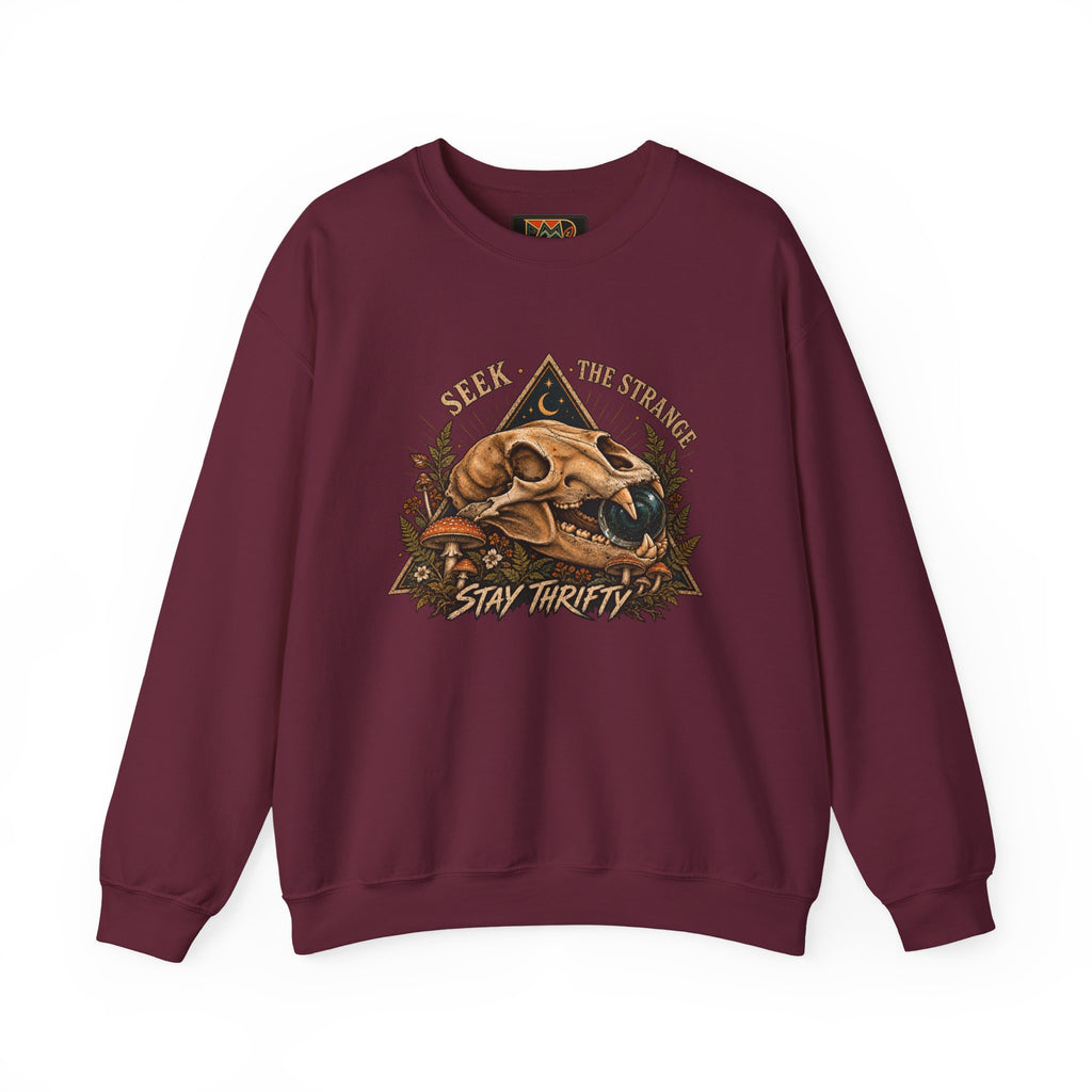 Seek The Strange Womens Heavy Blend™ Crewneck Sweatshirt wts 003