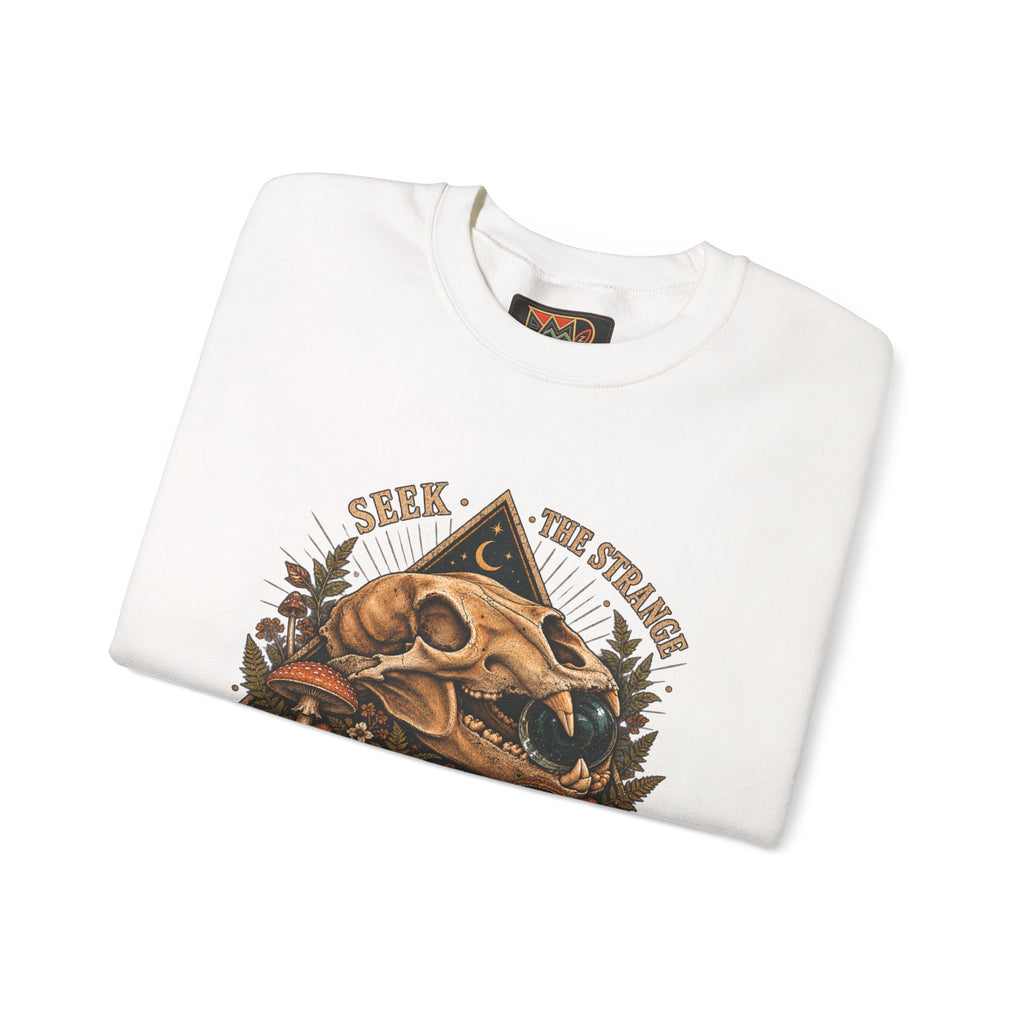 Seek The Strange Womens Heavy Blend™ Crewneck Sweatshirt wts 003