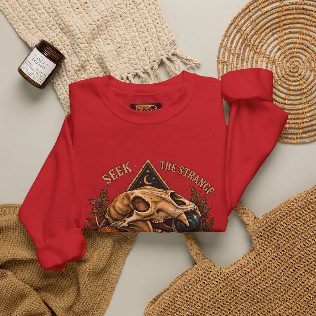 Seek The Strange Womens Heavy Blend™ Crewneck Sweatshirt wts 003