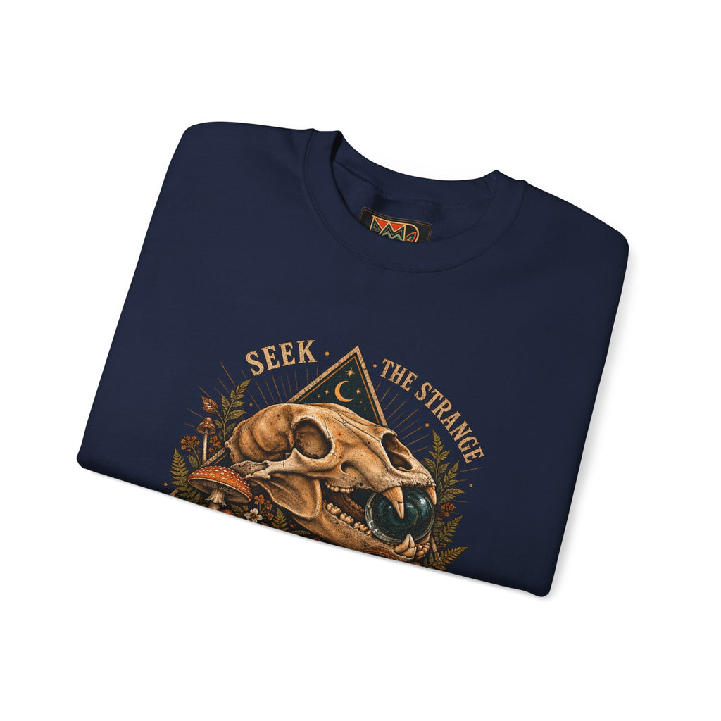 Seek The Strange Womens Heavy Blend™ Crewneck Sweatshirt wts 003