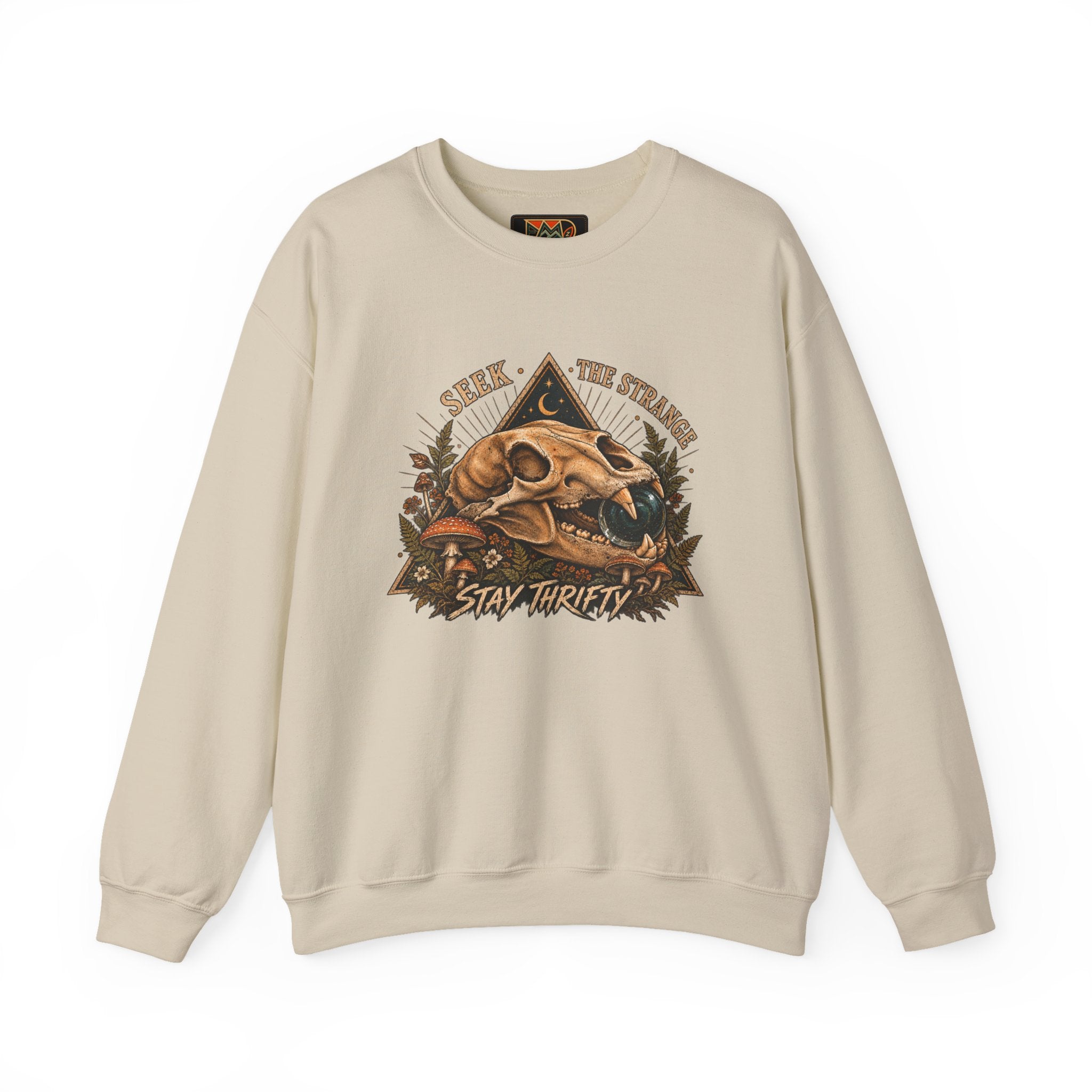 Seek The Strange Womens Heavy Blend™ Crewneck Sweatshirt wts 003