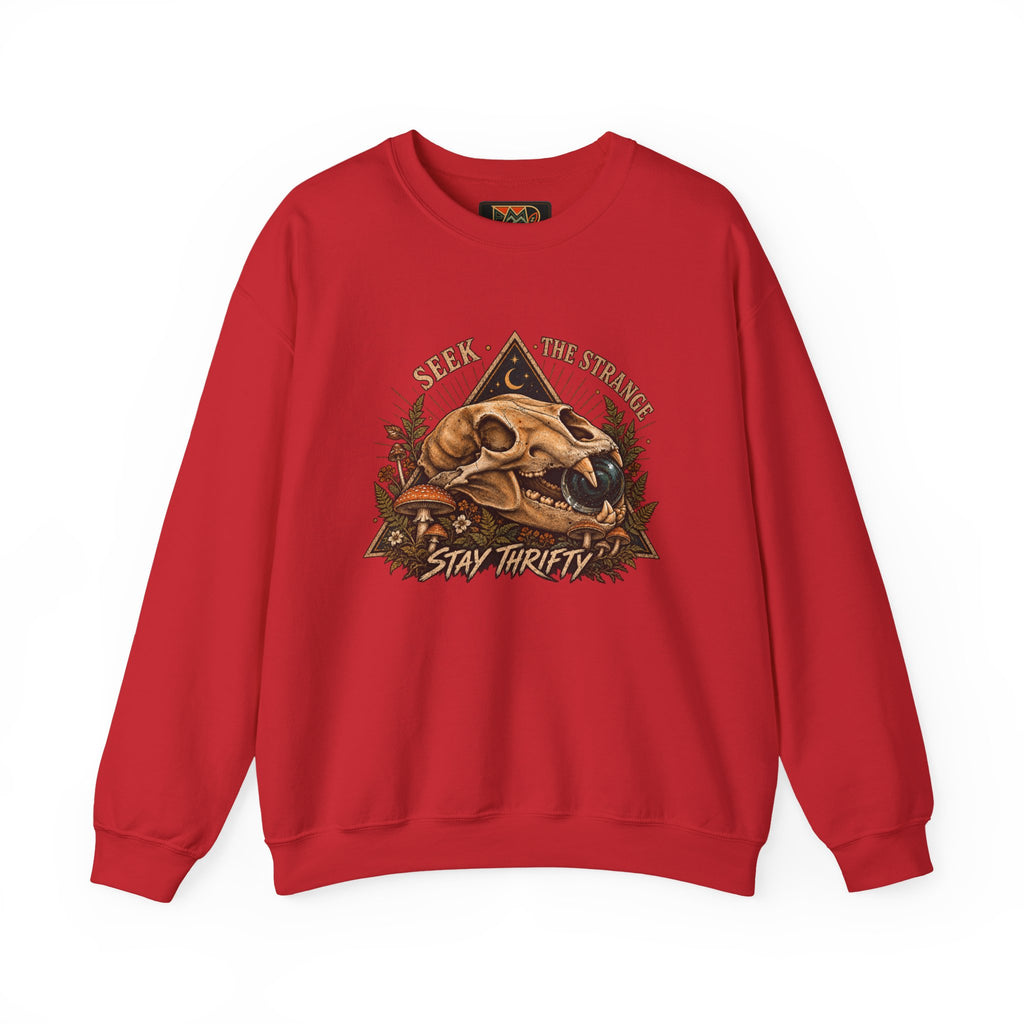 Seek The Strange Womens Heavy Blend™ Crewneck Sweatshirt wts 003