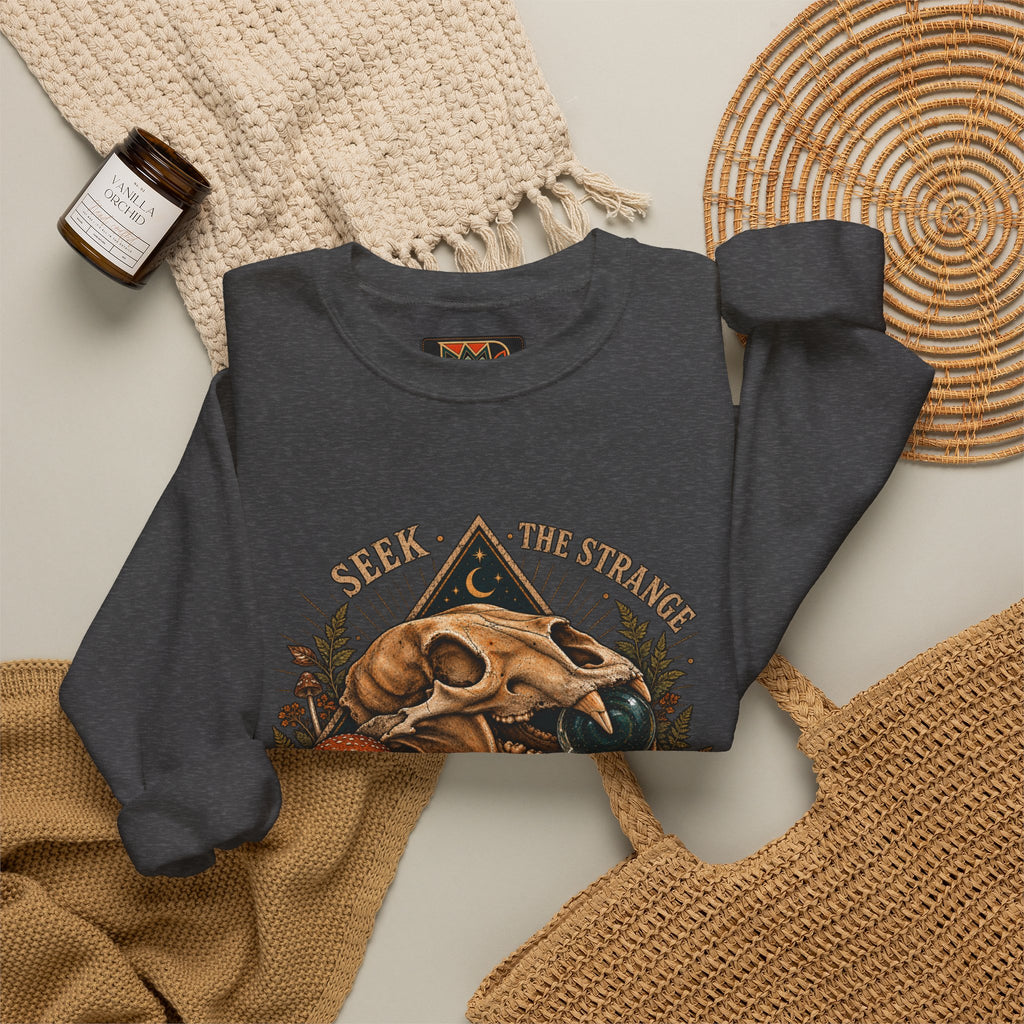 Seek The Strange Womens Heavy Blend™ Crewneck Sweatshirt wts 003