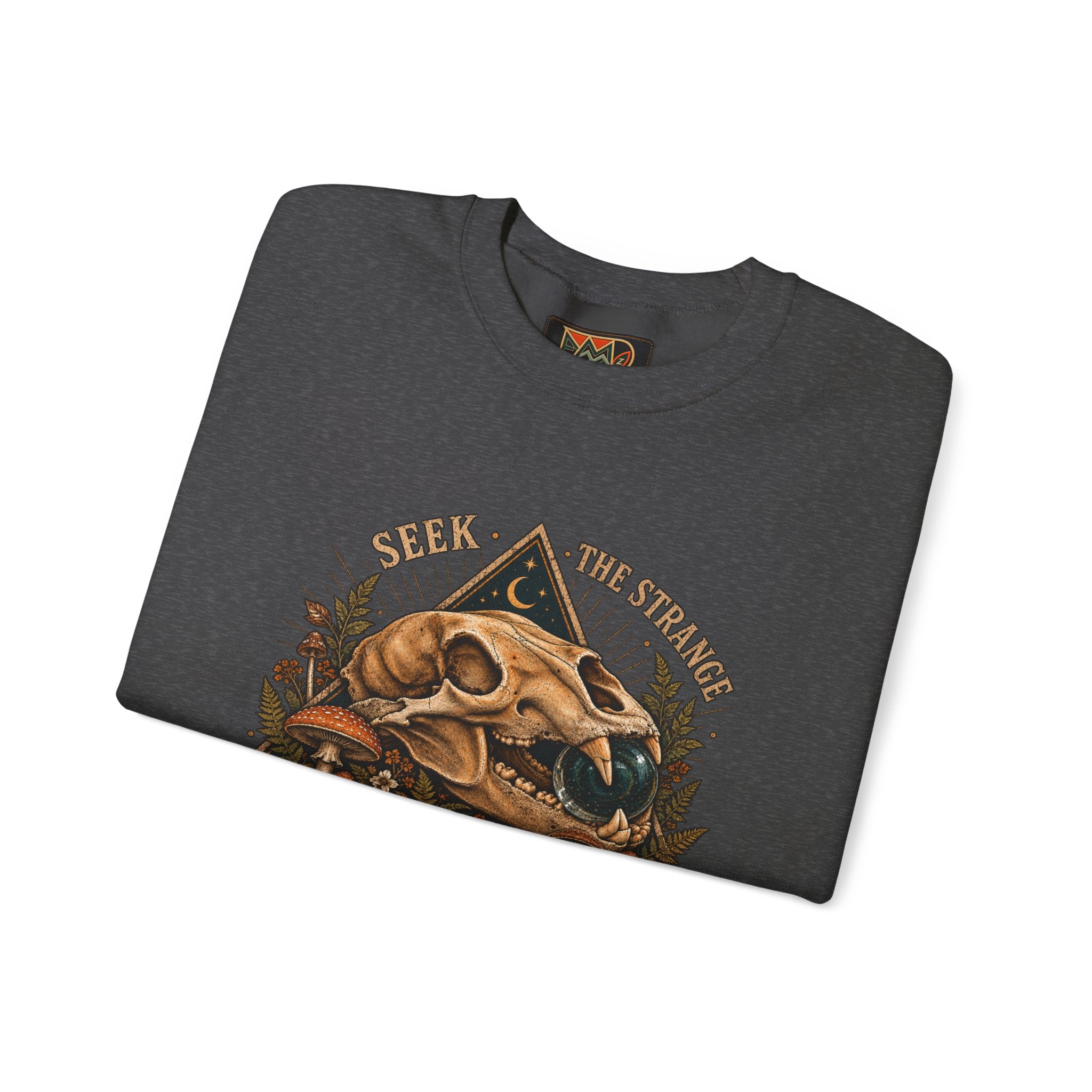 Seek The Strange Womens Heavy Blend™ Crewneck Sweatshirt wts 003