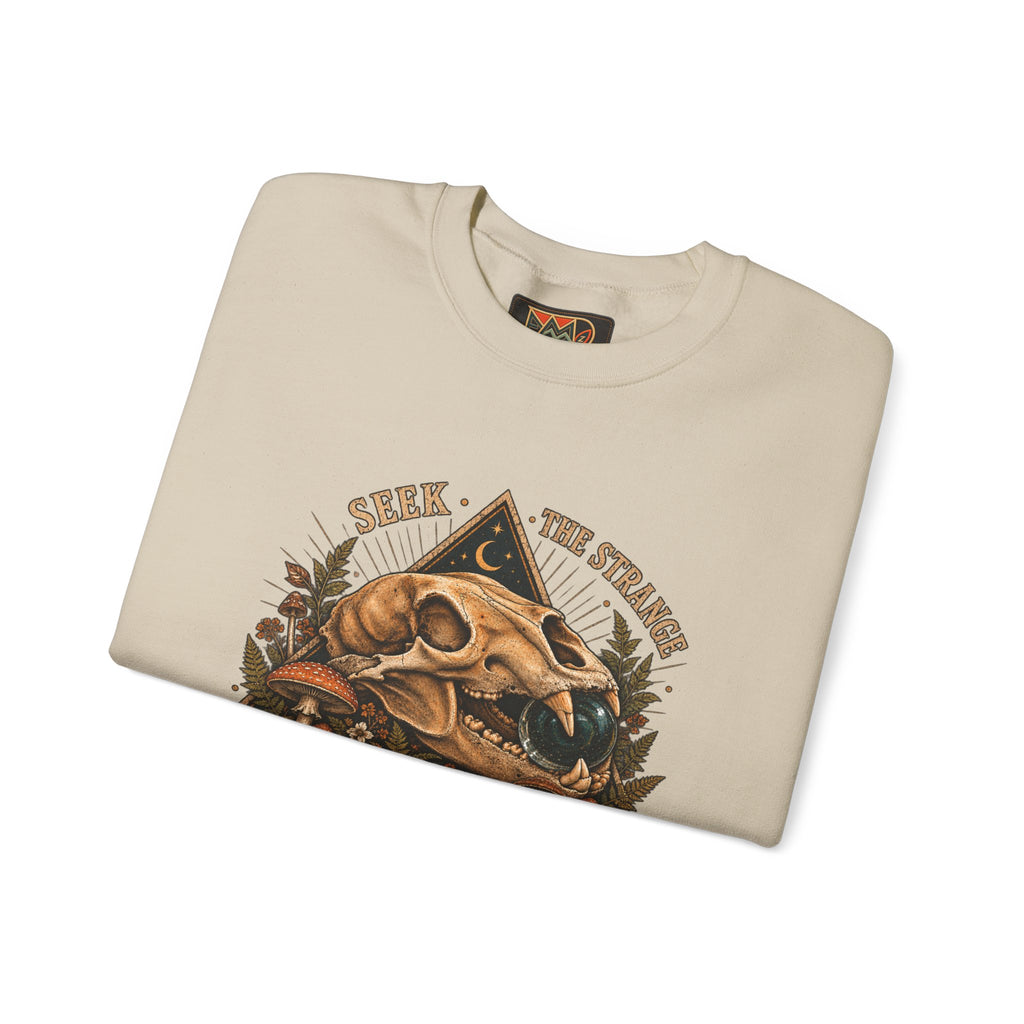 Seek The Strange Womens Heavy Blend™ Crewneck Sweatshirt wts 003