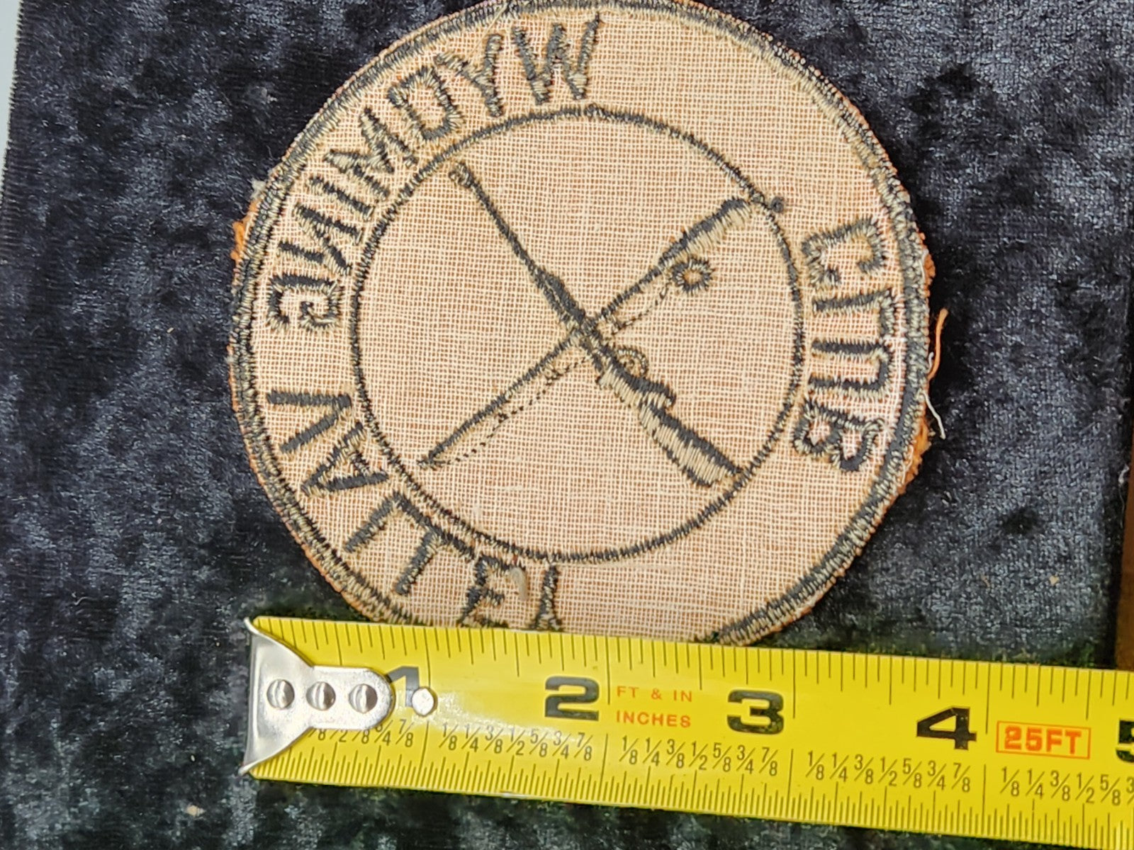 Vintage Wyoming Valley Club Patch Hunting Fishing Rifle Embroidered Patch