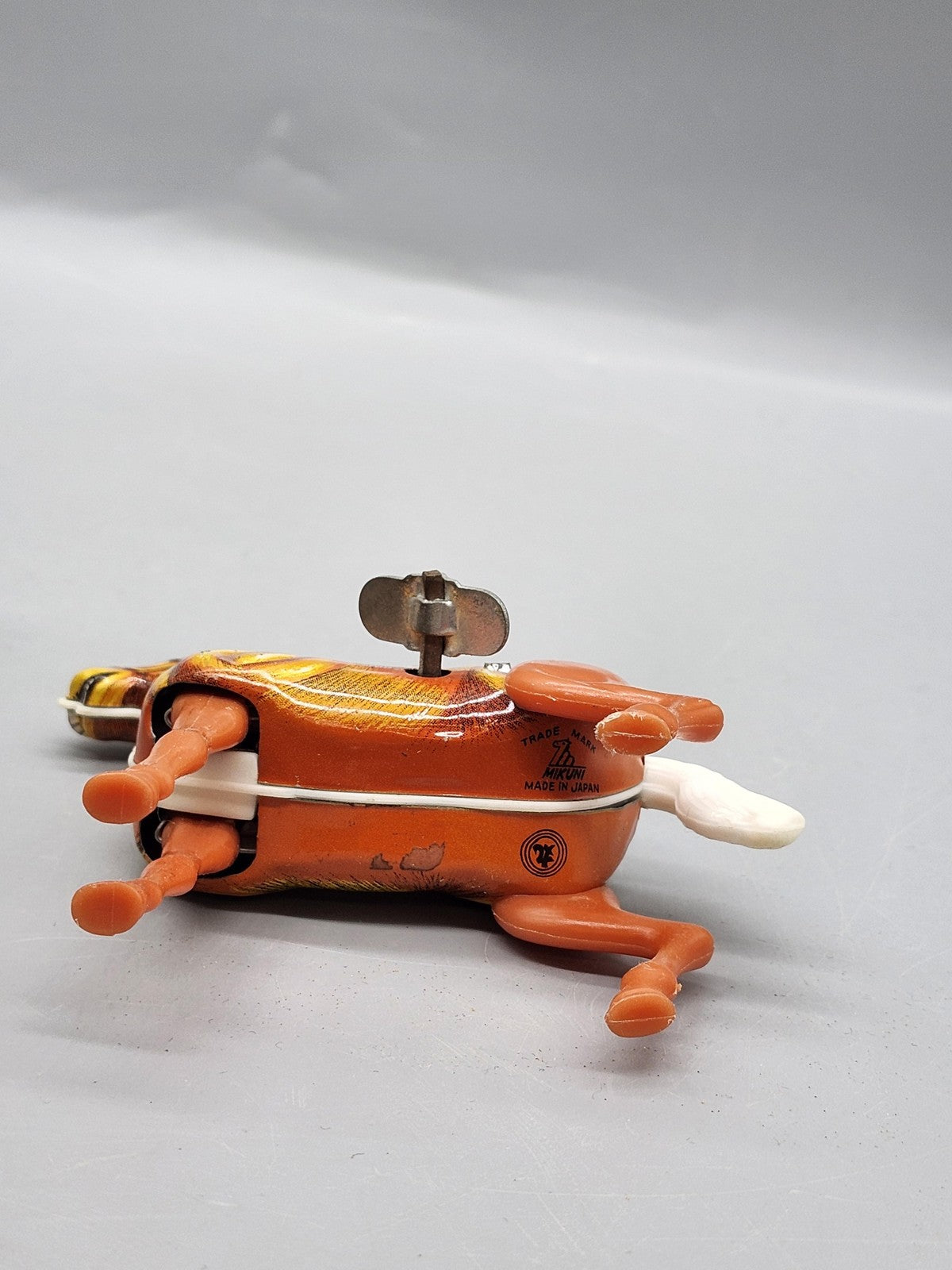 Vintage Mikuni Wind Up Horse Tin Litho Toy Japan Brown Plastic Legs Key