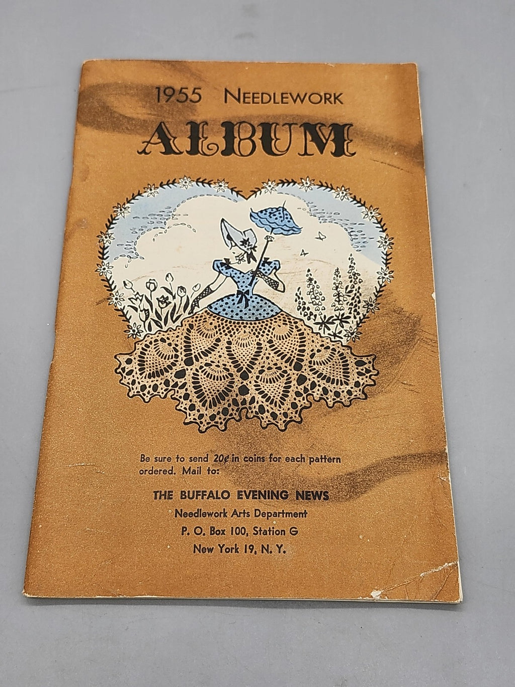 Vintage 1955 Needlework Album Buffalo Evening News PB Sewing Crochet Patterns