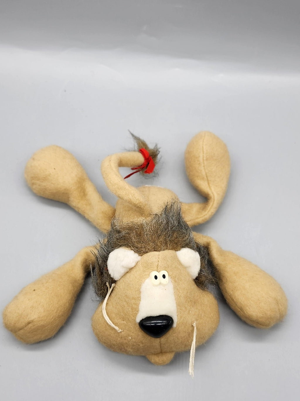 Vintage 1985 Hallmark Morris Plush Stuffed Animal Toy Small Brown Flat 80s Cute