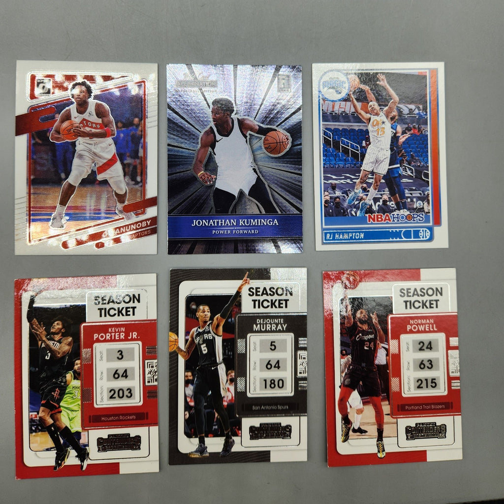 2021-22 NBA Rookie Basketball Card Lot Kuminga Anunoby Hampton Murray Powell 6