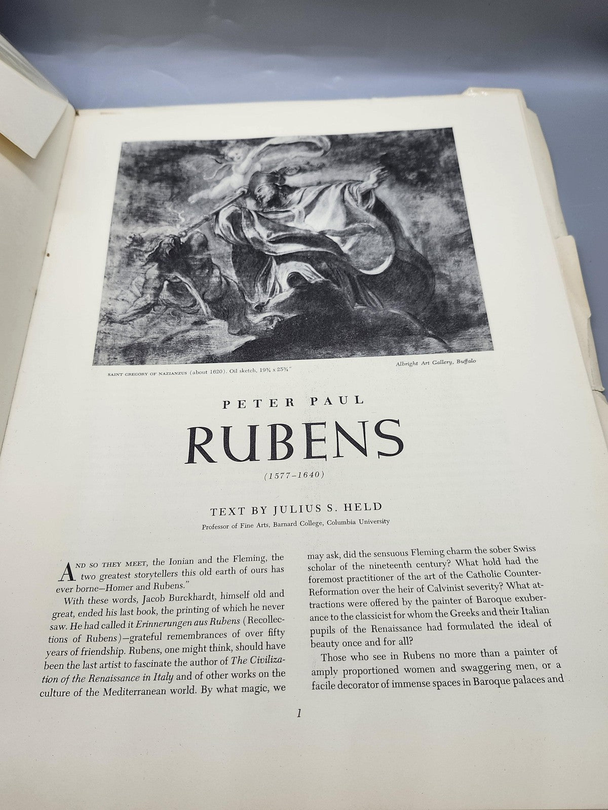 Vintage Rubens 16 Full Color Prints Julius S. Held Cream PB Art Book USA 1954