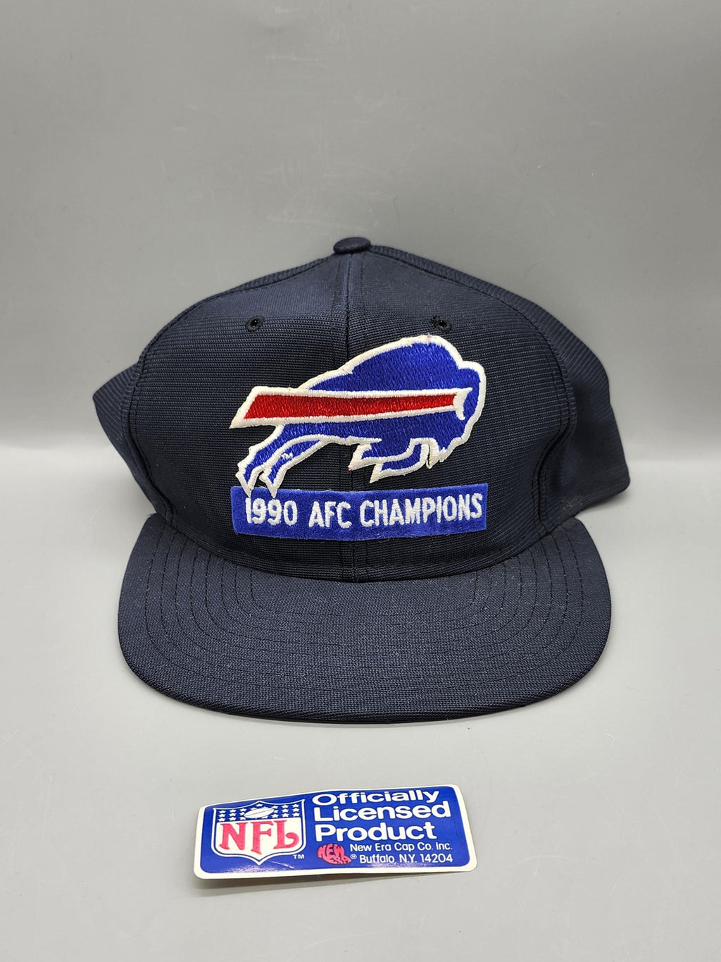 Vintage Buffalo Bills Hat Cap Mens Large NFL Football 1990 AFC Champions New Era