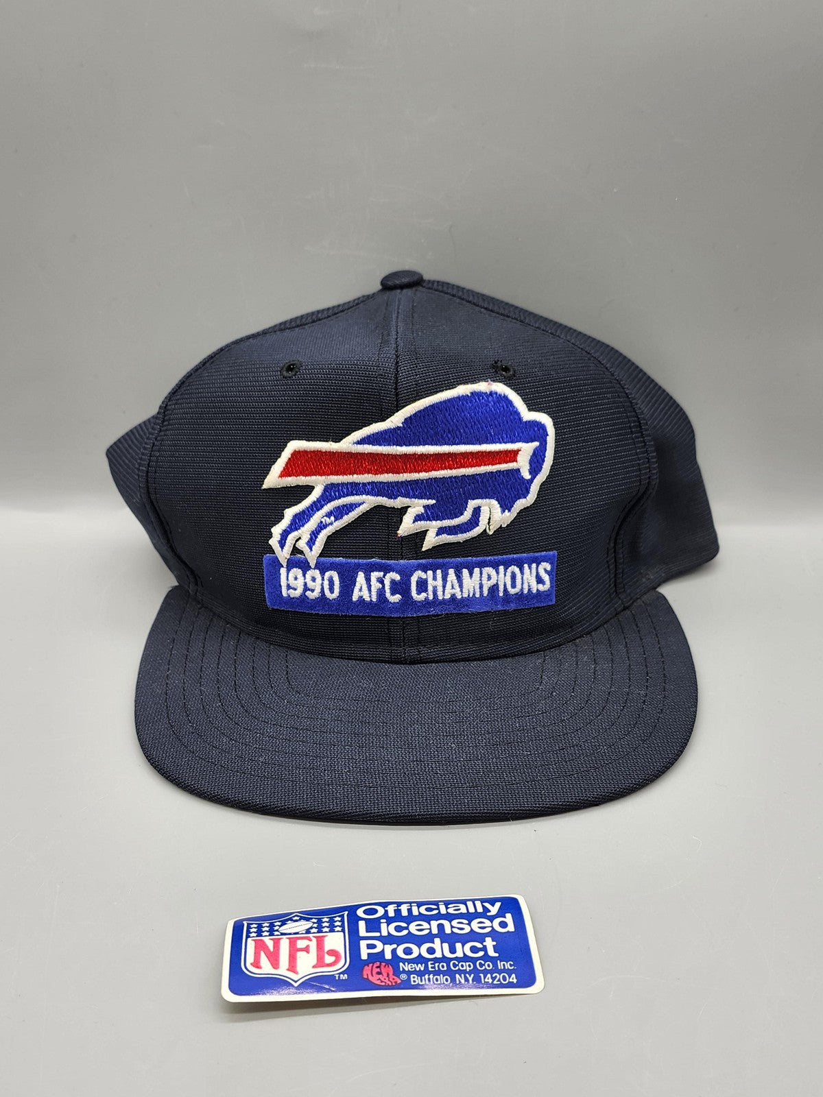Vintage Buffalo Bills Hat Cap Mens Large NFL Football 1990 AFC Champions New Era