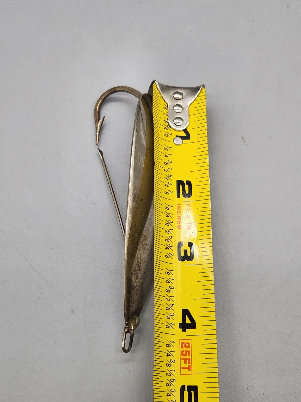 Vintage Johnson's Silver Minnow Weedless Fishing Lure Pat 8-28-23 Single Hook...