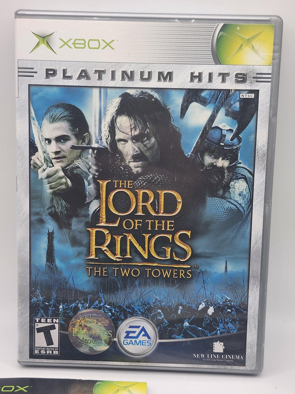 Lord Of The Rings Two Towers Microsoft Xbox Game CIB Platinum Hits EA NTSC-U/C T