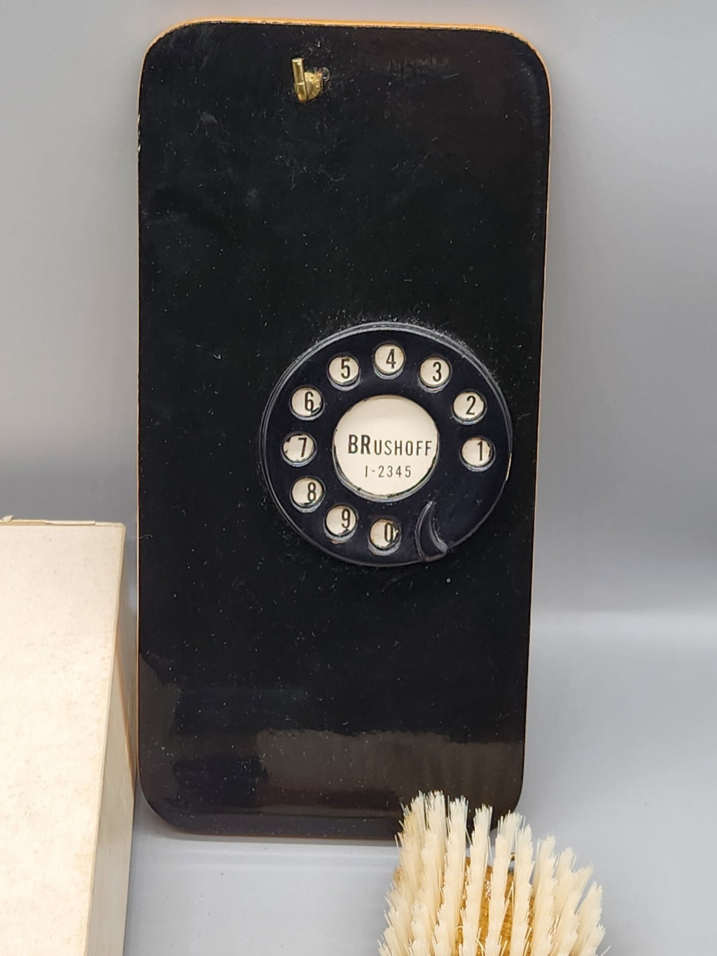Vintage Sigma Kappa ΣΚ Rotary Telephone Brush Set Mid Century Vanity Clothes...