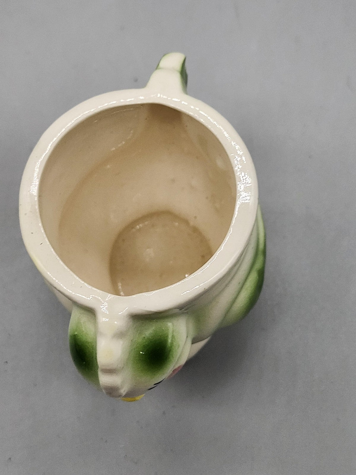 Vintage Unmarked White Ceramic Chicken Planter Figural Farmhouse Pottery Decor