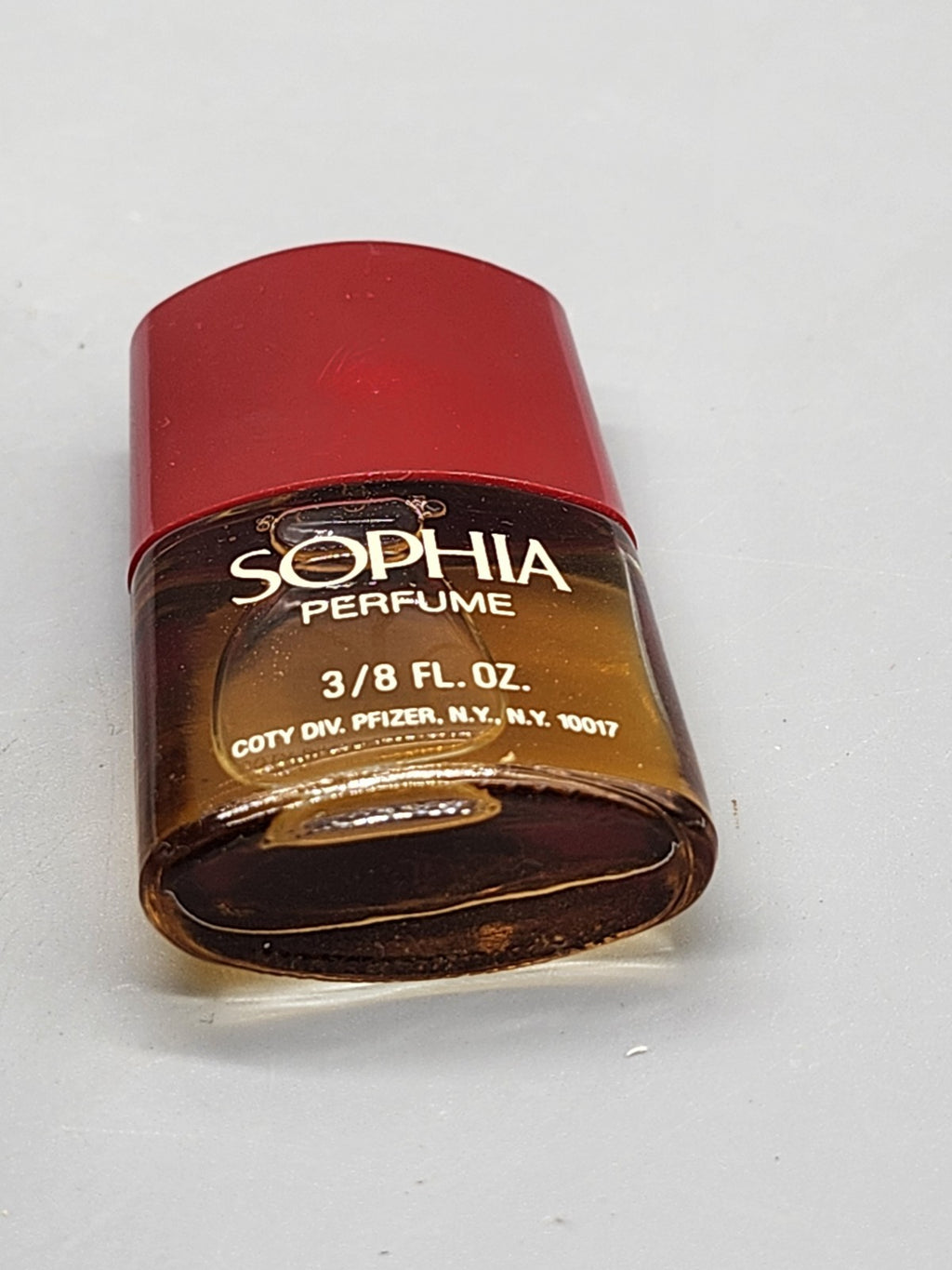 Vintage Sophia Perfume 3/8 oz by Coty Partial Splash Bottle w/ Red Cap