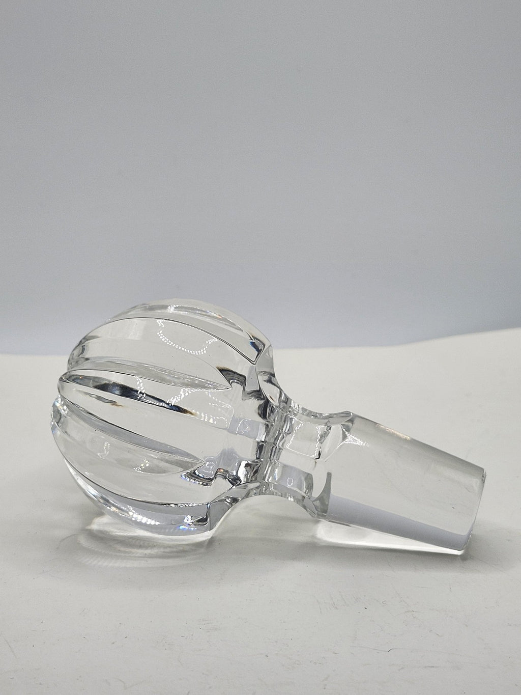 Unmarked Clear Glass Swirl Decanter Stopper Replacement Decorative Barware