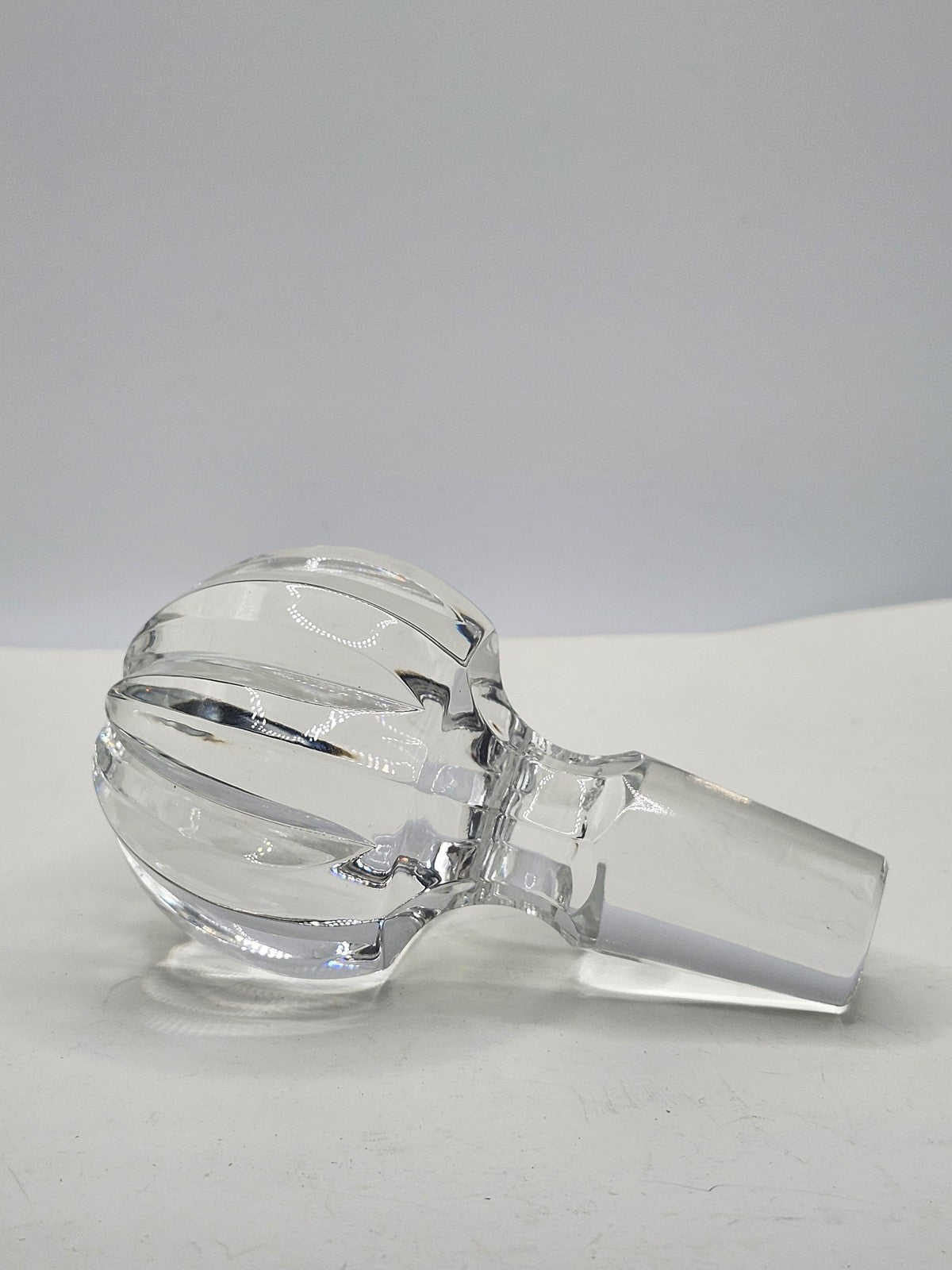Unmarked Clear Glass Swirl Decanter Stopper Replacement Decorative Barware