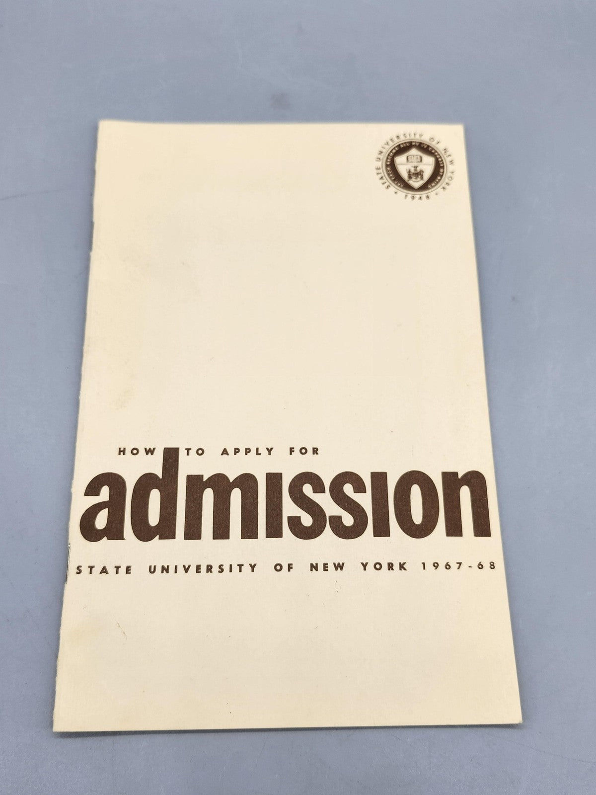 Vintage SUNY Admission Booklet 1967-68 State University Of New York Guide
