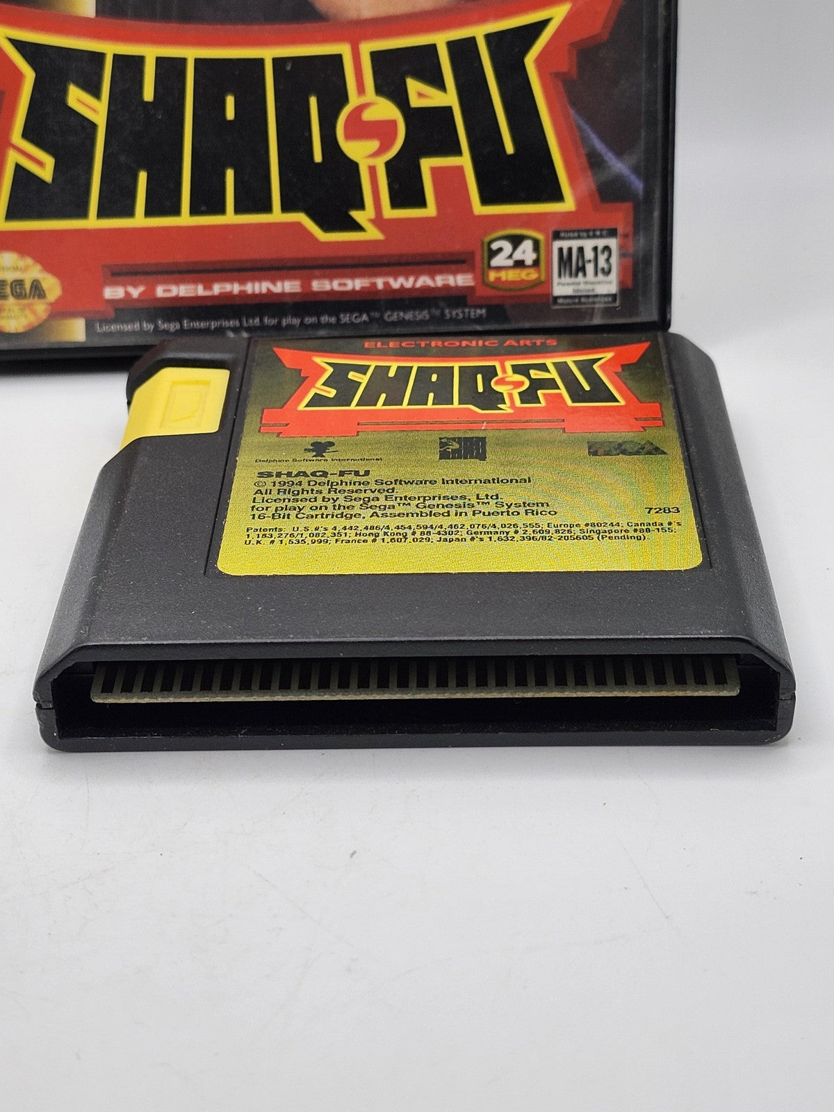 Shaq-Fu Sega Genesis Game Cart Case Electronic Arts Fighting MA-13 NTSC-U/C