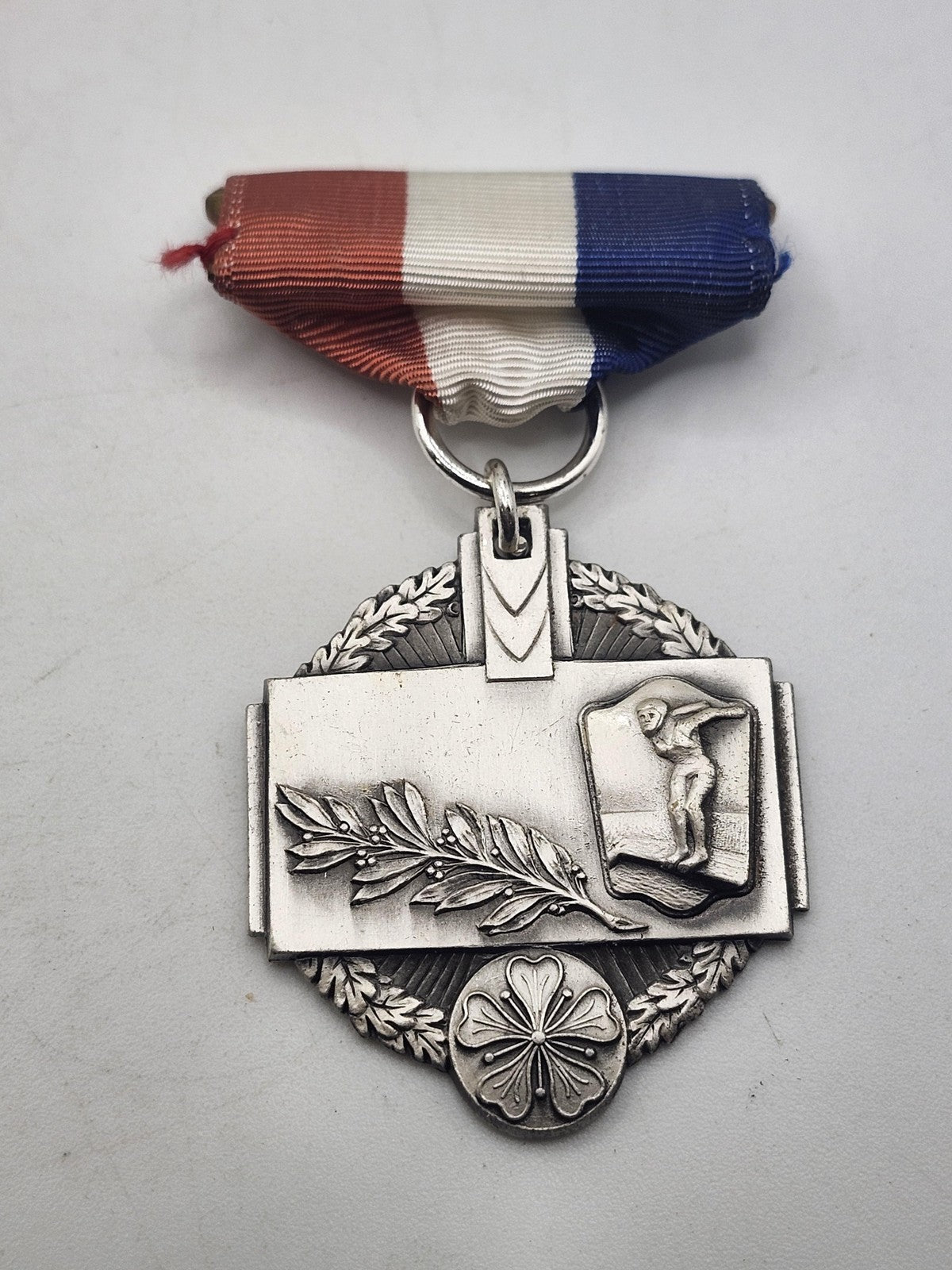 Vintage Polish American Athletic Games Medal 1950 Erie PA Sports Award USA 50s