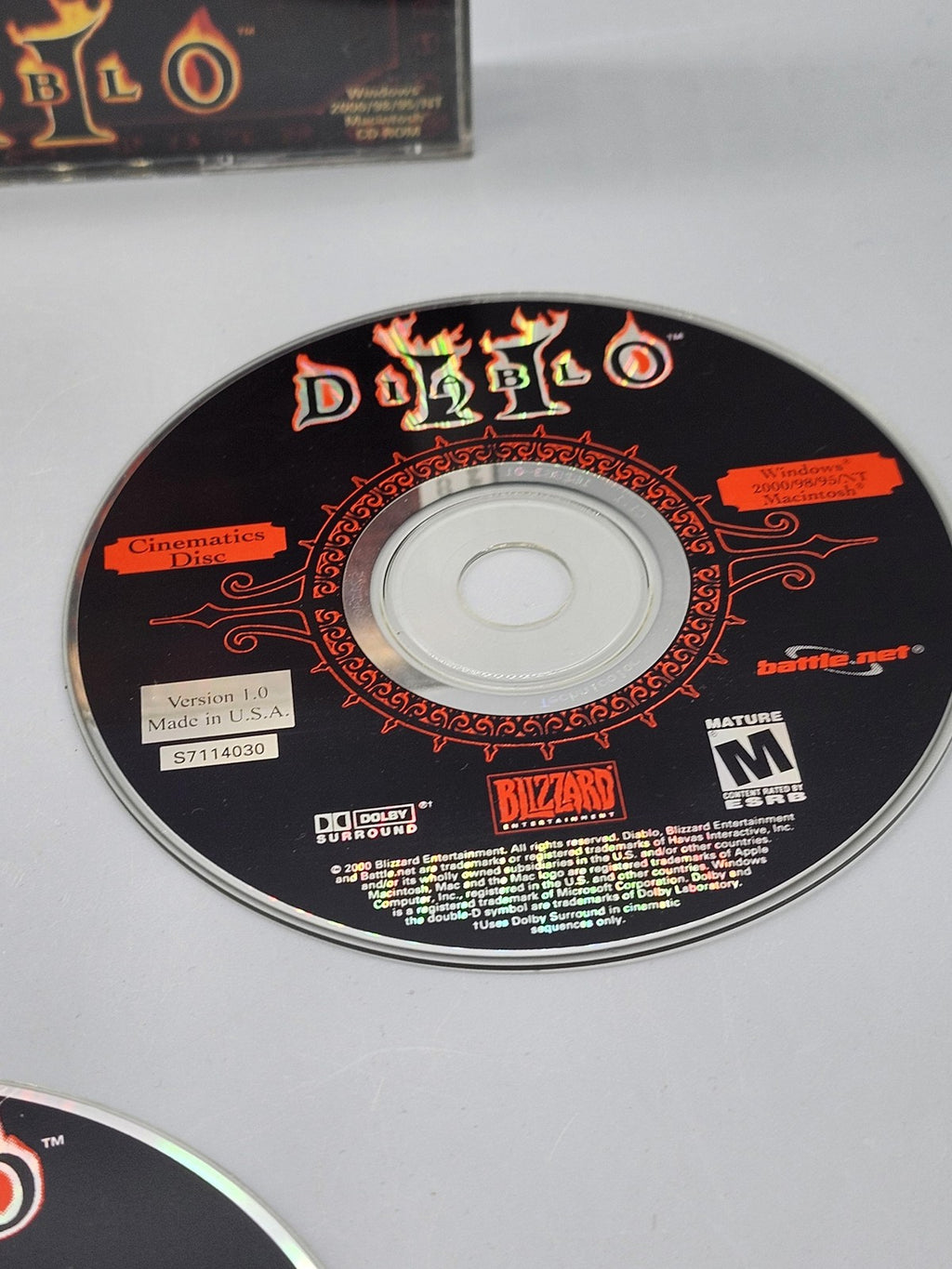 Diablo II PC Mac CD-ROM Game 3 Disc Blizzard RPG Hack Slash M 2000