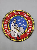 Friends Of Tin Can Sailors Navy Patch Round Red Blue Yellow Embroidered Cloth
