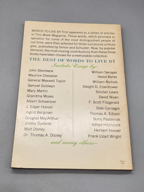 1966 The Best of Words To Live By William Nichols Vintage Pocket Book PB