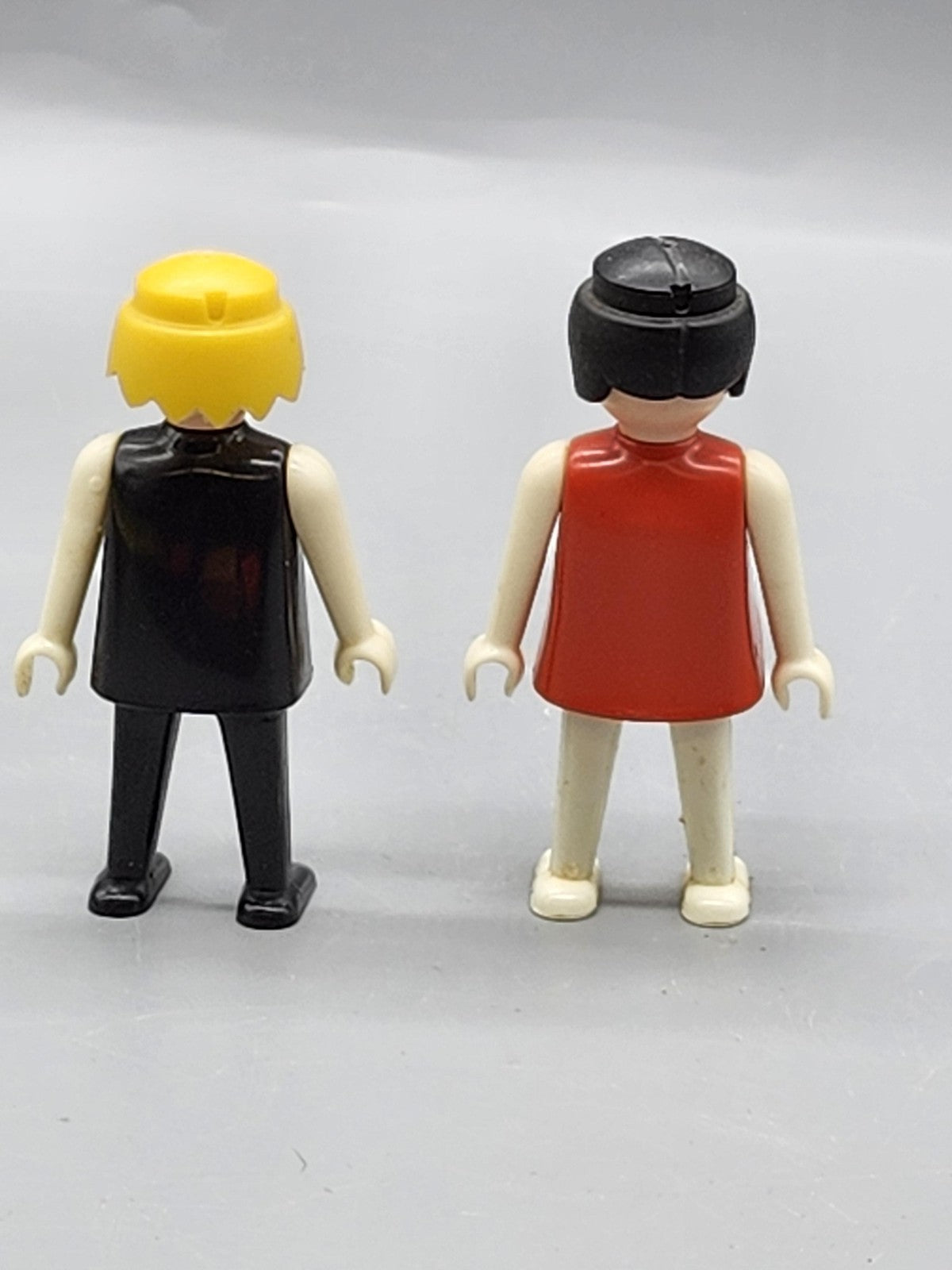 Vintage 1974 Playmobil Figure Lot 2 Action Figure Plastic Toy Loose Multicolor