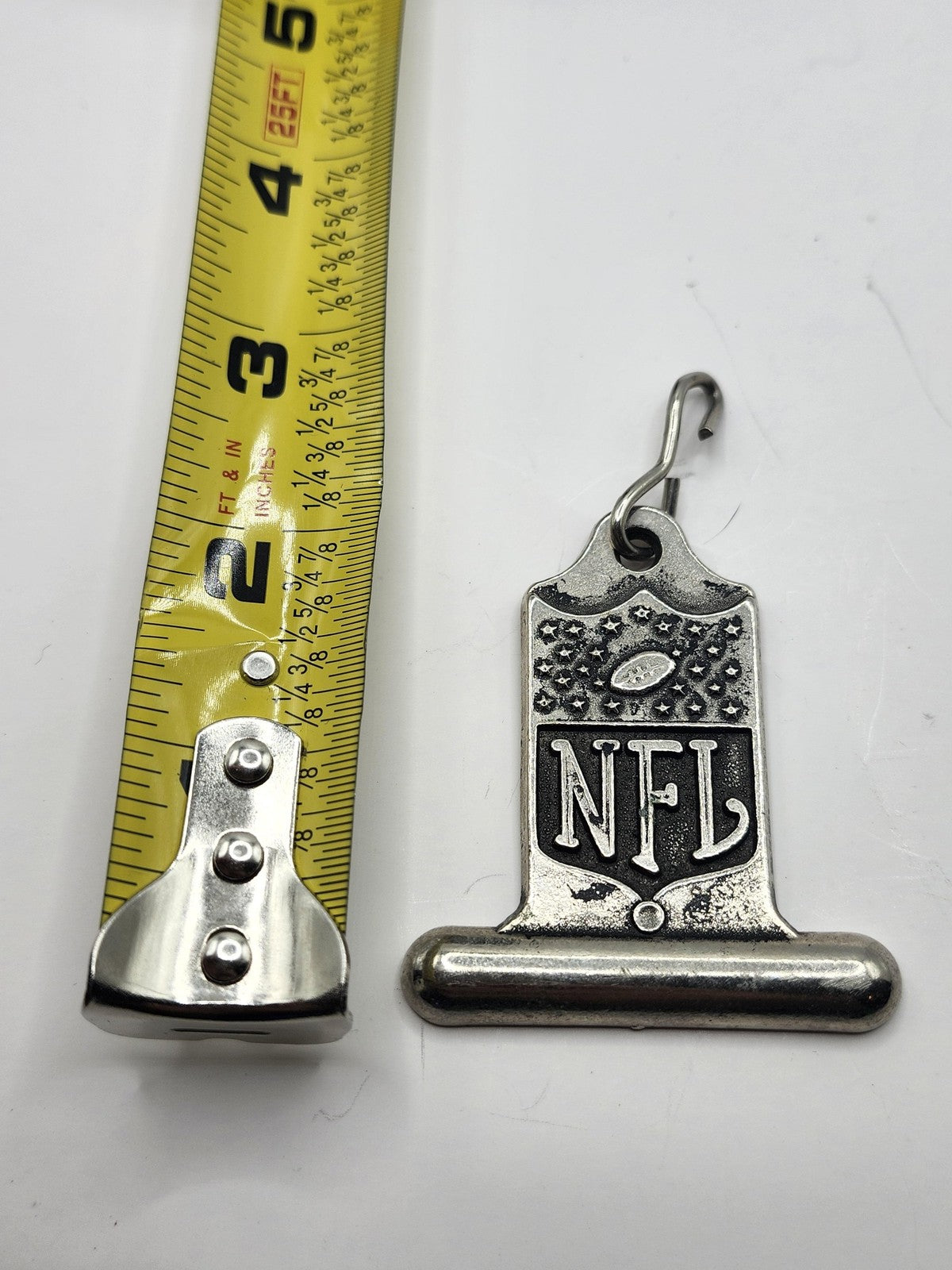 NFL Shield Ornament Silver Football Logo League Emblem Charm Hanging Decoration