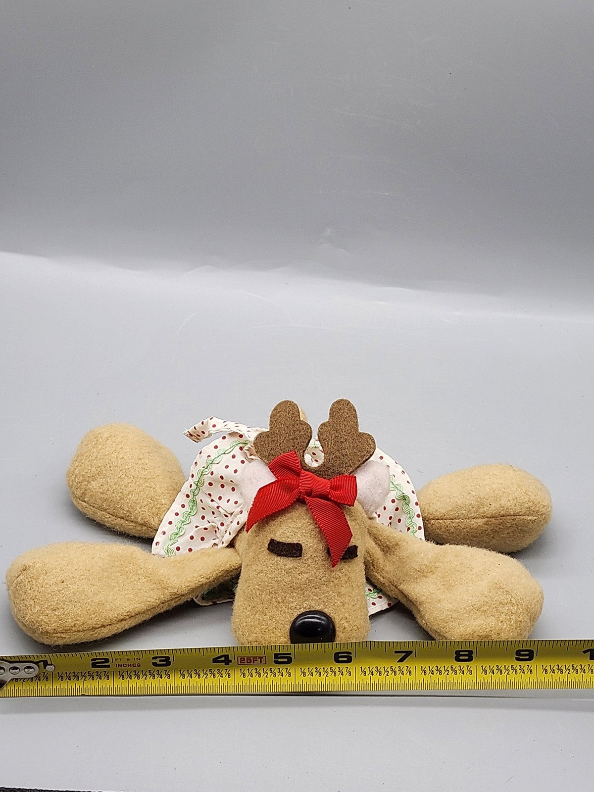 Vintage Hallmark Rhonda Reindeer Sewn Toy Plush Small Tan Stuffed Christmas 1984