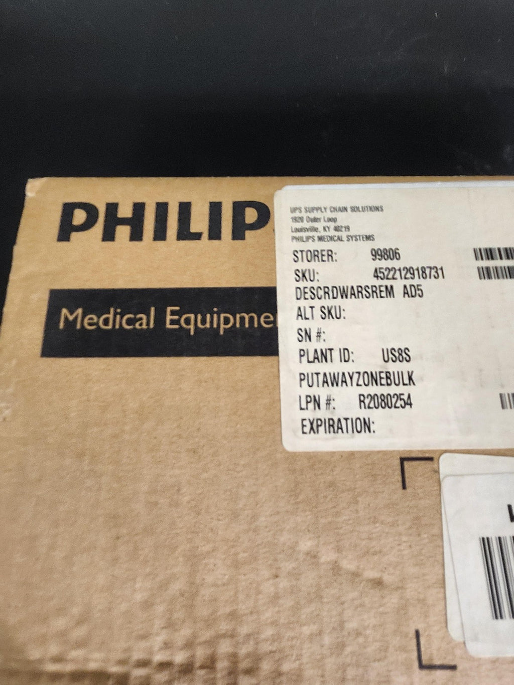Philips Medical Equipment Shelf Assembly 4512 000 62821 Part 452212918731 Module