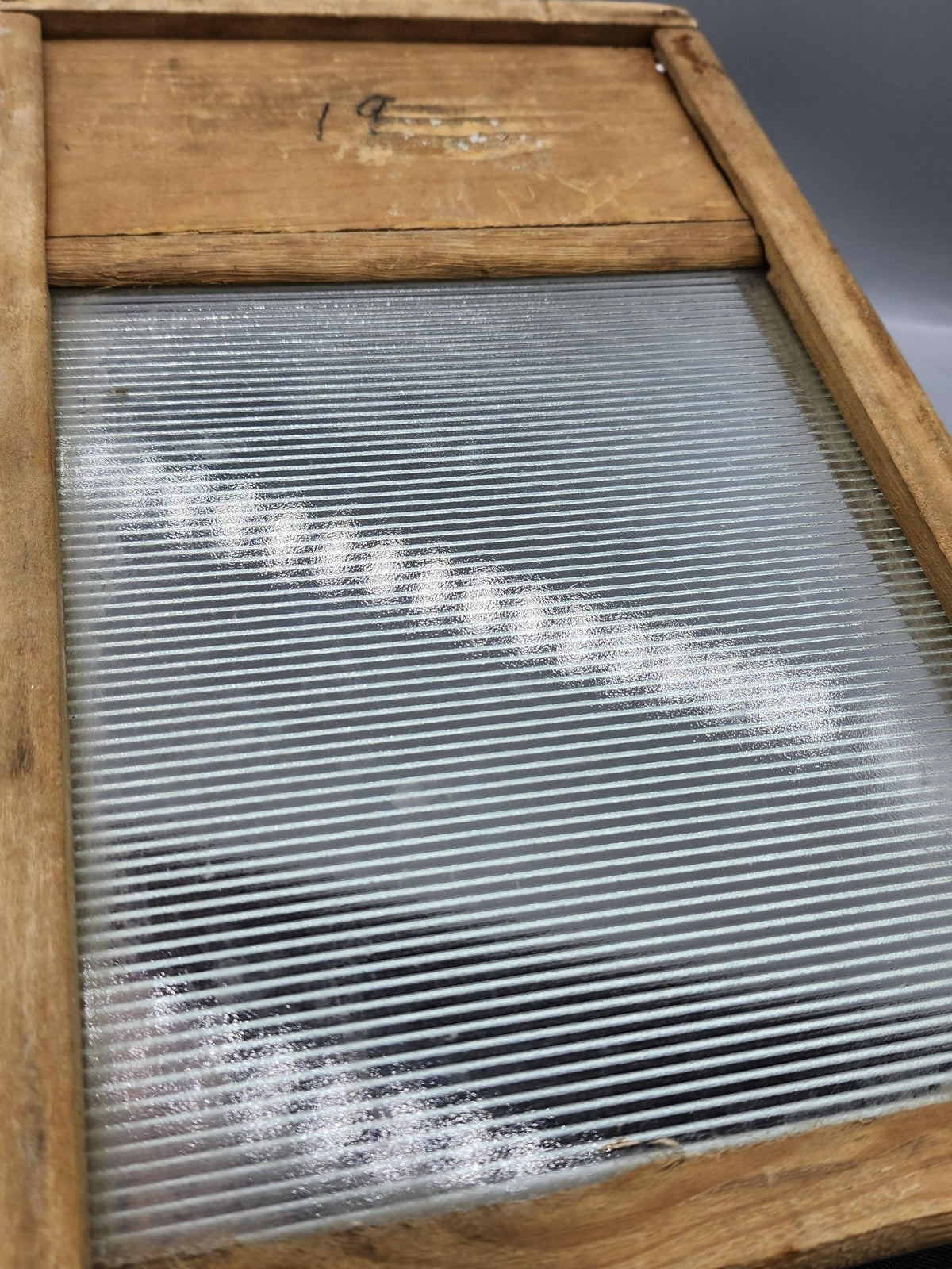 Vintage National Washboard Co Victory Glass Washboard Wood Rustic Laundry Decor