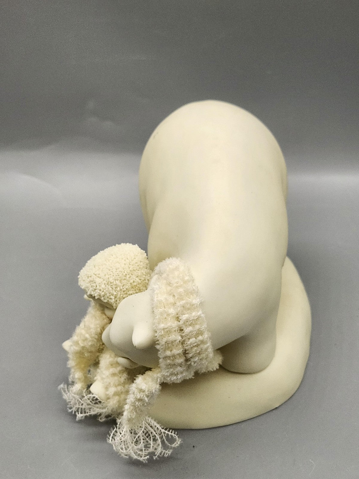Vintage Department 56 Snowbabies Snuggle Up Polar Bear Figurine White Decor