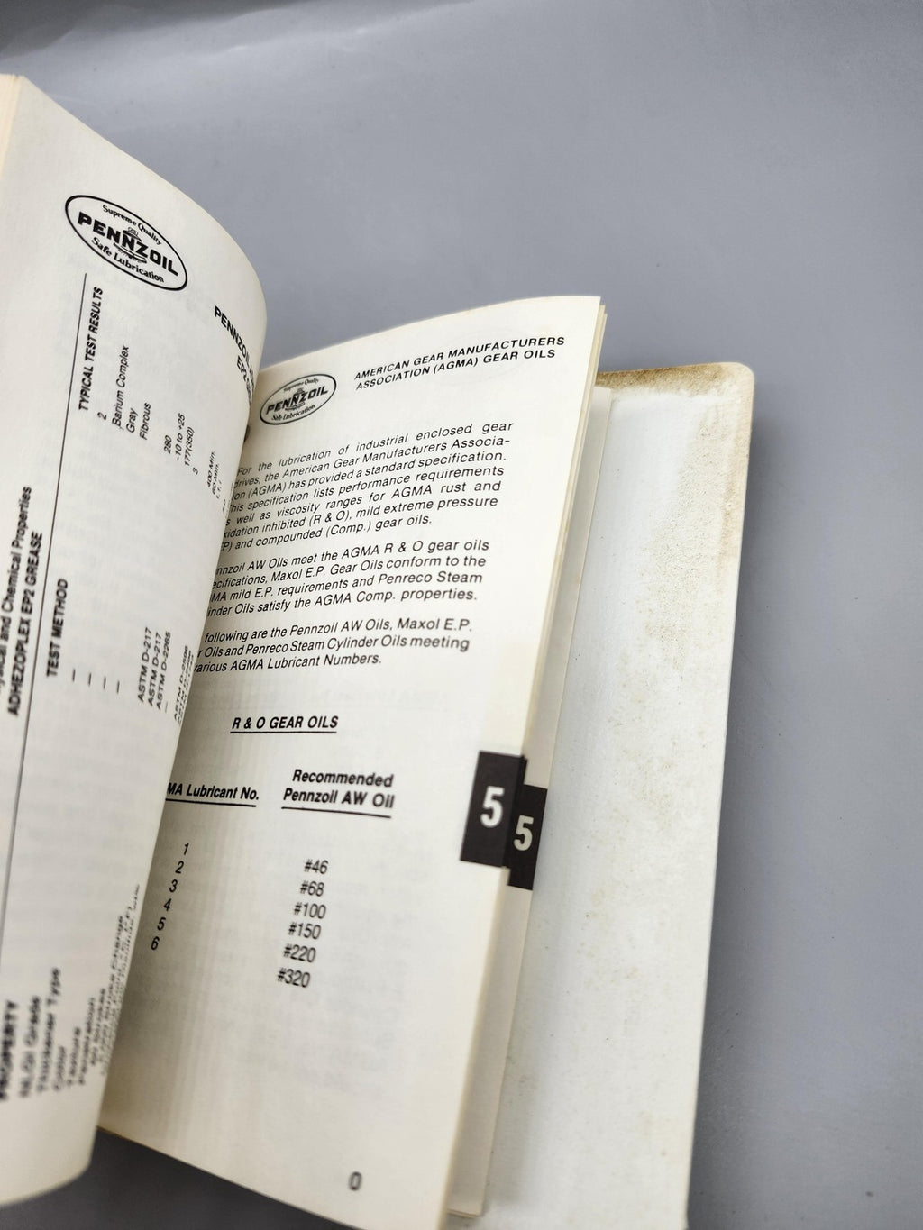 Vintage Pennzoil Product Manual Pennzoil PB Ring-Bound Loose-Leaf White USA Oil
