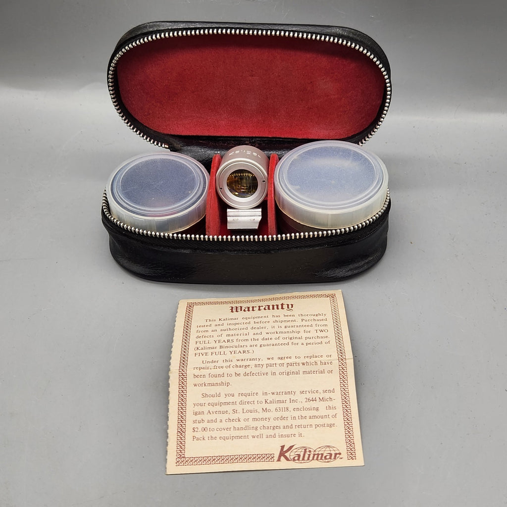 Vintage Kaligar Auxiliary Lens Set Wide Angle & Telephoto w/ Original Case 