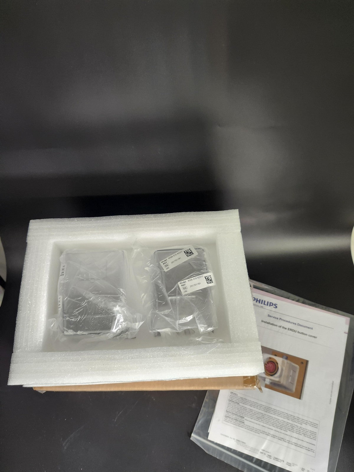 Philips Healthcare ERDU Button Cover Set 459801042301 Clear New Open Box Kit