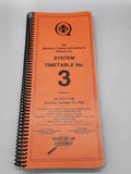 Vintage Atchison Topeka Santa Fe Railway System Timetable No 3 Orange 1992 Book