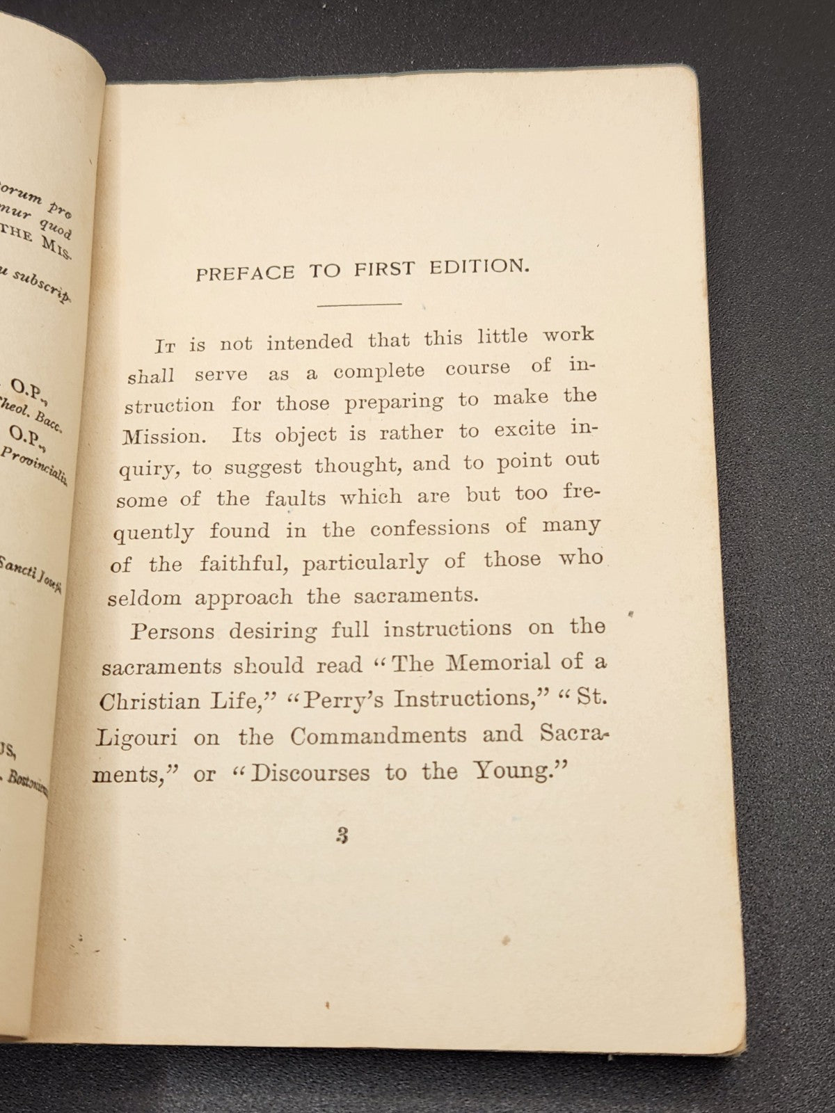 Vintage 1897 “How To Make The Mission” Catholic Religious Booklet Dominican