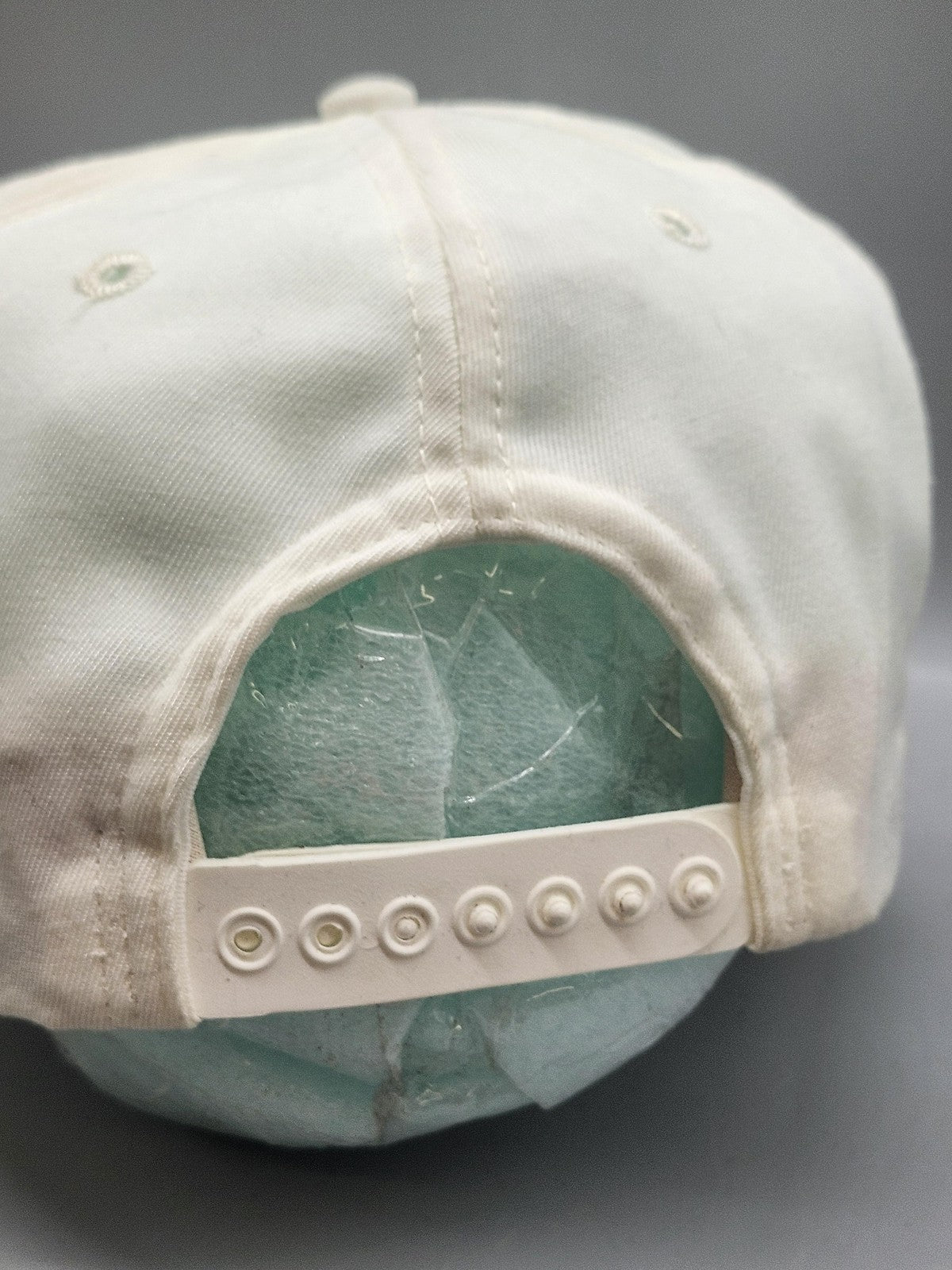 Vintage New Era Marshwood Member Guest Hat Cap Snap Back Mens Large White 80s