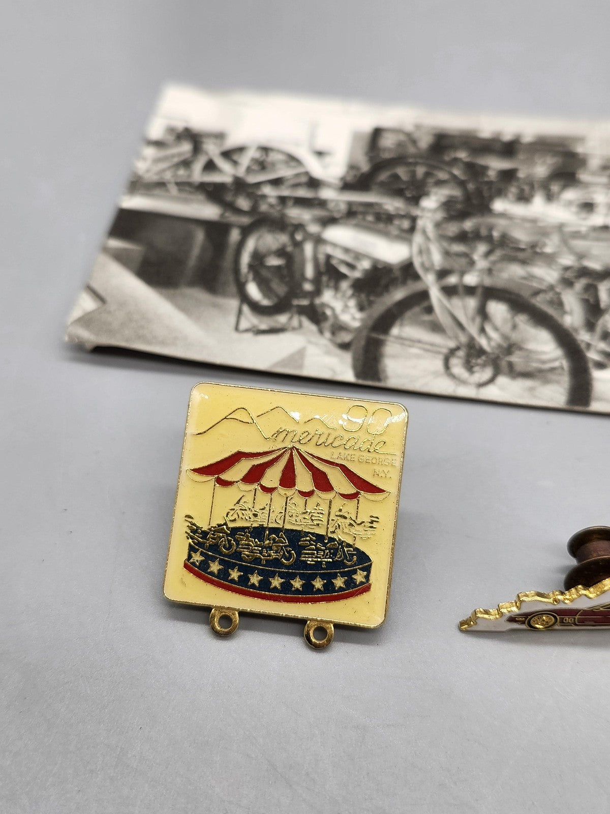 Vintage Motorcycle Pins Lot 4 Americade Harley HOG Bowling Green Wyoming Lapel