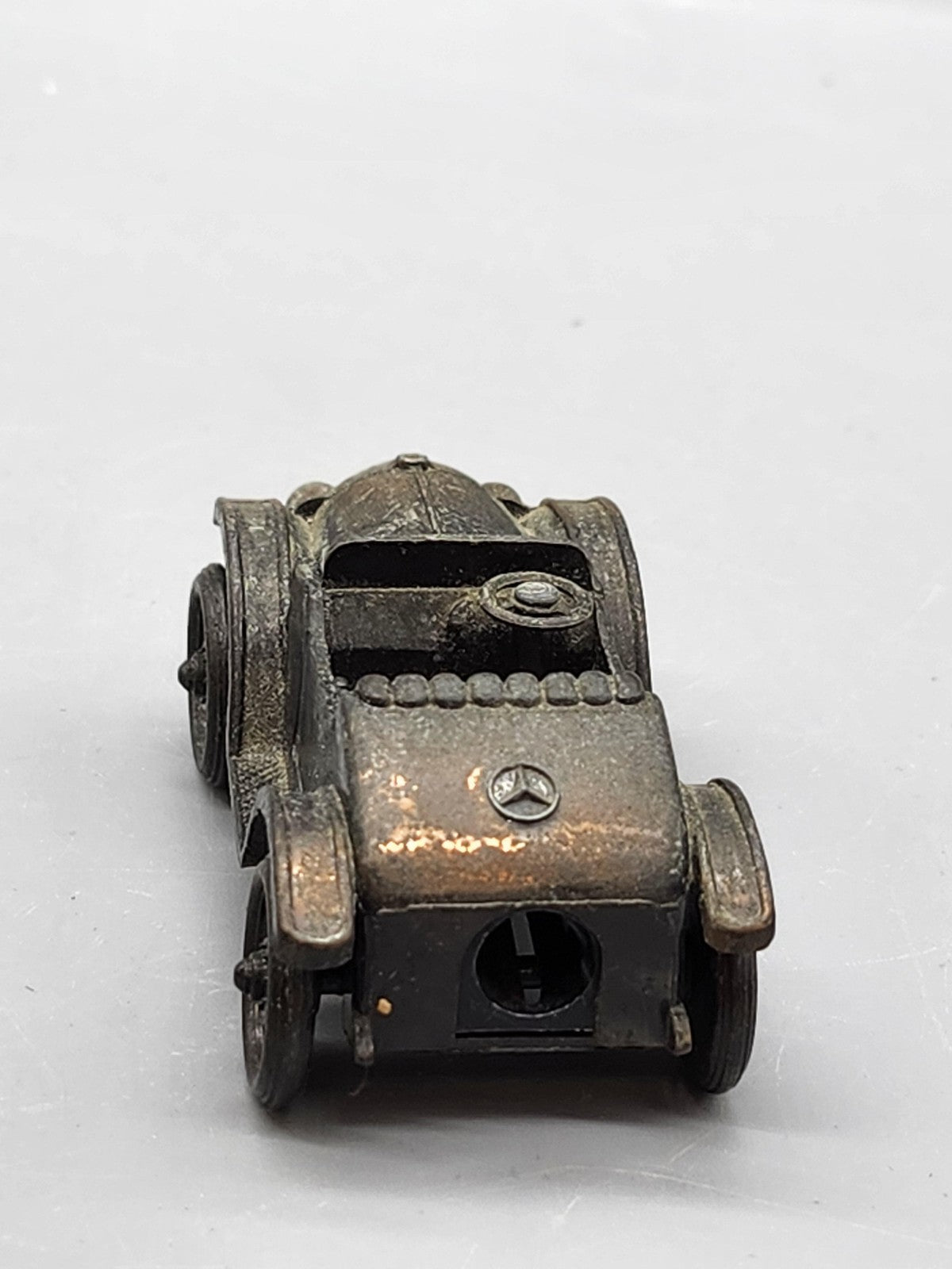 Vintage Mercedes-Benz Roadster Diecast Car Small Gray Toy Vehicle Loose