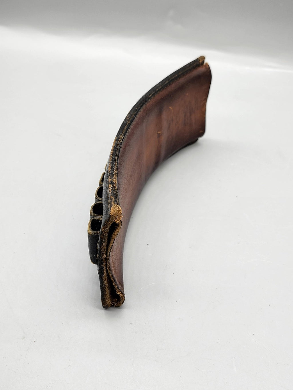 Vintage Hunter Black Leather 12 Round Belt Slide Rifle Ammo Holder Hunting