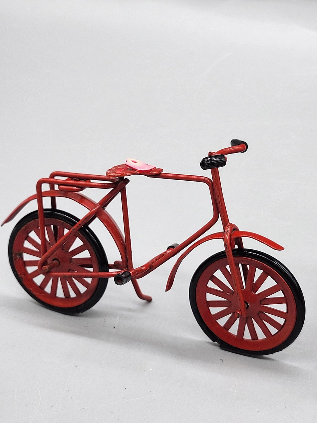 Miniature Red Metal Bicycle Rocking Chair Baby Carriage Toy Lot Dollhouse Decor
