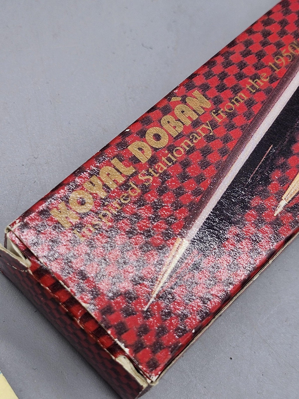Vintage Royal Doban Pen Pencil Set Black Gold Tone Plastic Parts Repair Case
