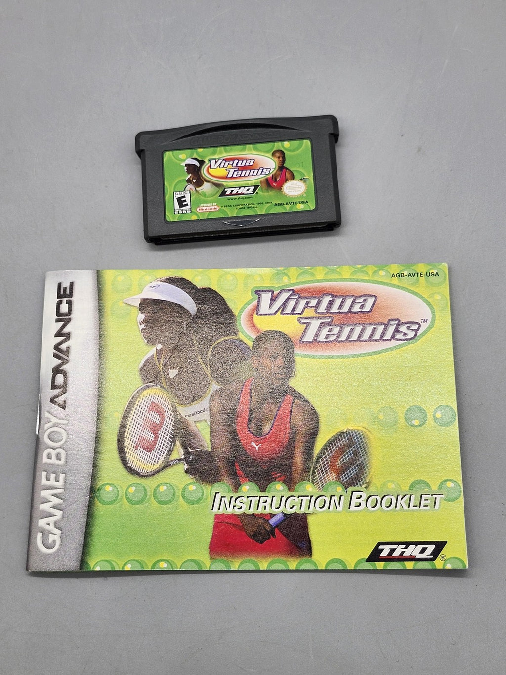 Virtua Tennis Nintendo Game Boy Advance Game Cart Manual THQ NTSC-U/C 2002 Japan